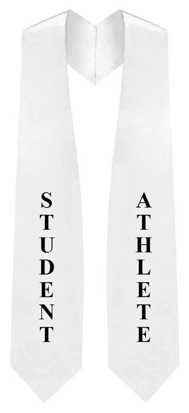 3096 Student Athlete Graduation Stole White
